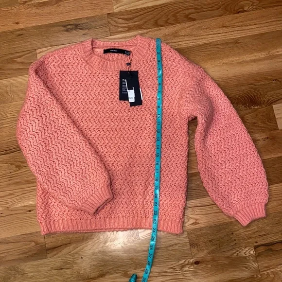 NWT Vero Moda Womens Freja Crewneck Balloon Sleeve Pullover Sweater - Picture 6 of 7